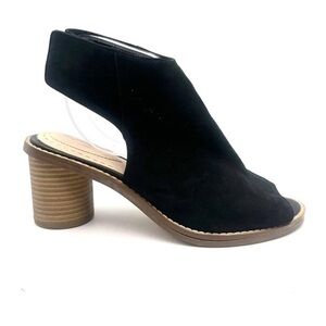 Clarks sumerset glacier charm open toe black bootie sandals shoes size 7